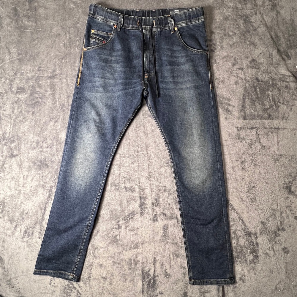 Diesel Krooley R-NE JoggJeans Mens 30 Dark Wash Tapered Stretch Denim Drawstring